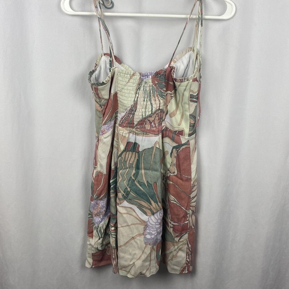 Wilfred Fable Dress Floral Bustier Mini Dress Frzn Gry/Pastel Sg Grn NWT - Sz 4 - Picture 16 of 16